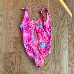 Kensie Girl Pink and Blue Tropical One Piece Swimsuit